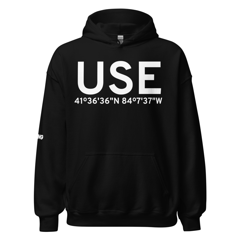 Wauseon (KUSE) Airport Hoodie Sweatshirt 