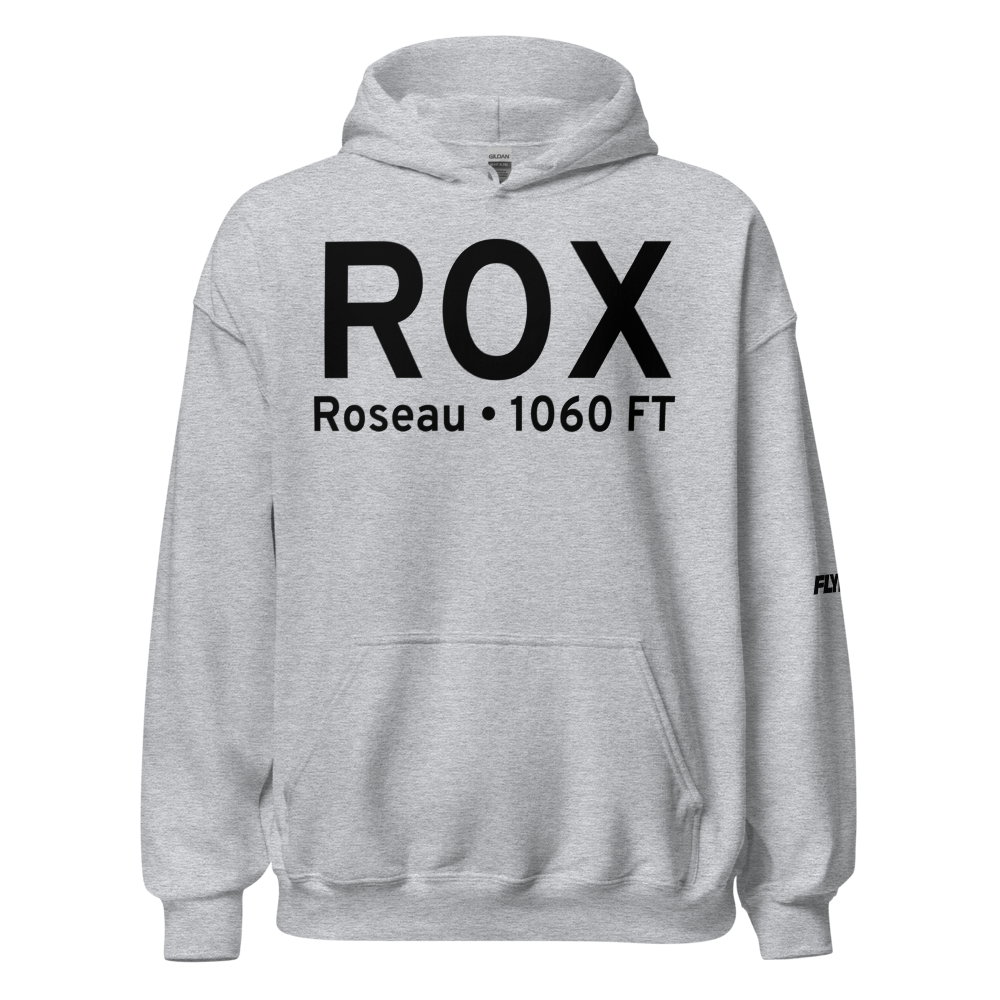 Roseau (KROX) Airport Hoodie Sweatshirt 