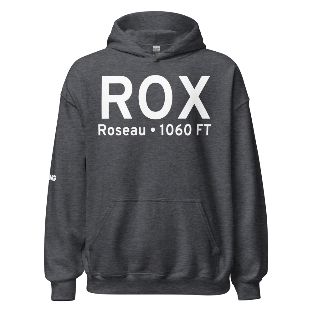 Roseau (KROX) Airport Hoodie Sweatshirt 