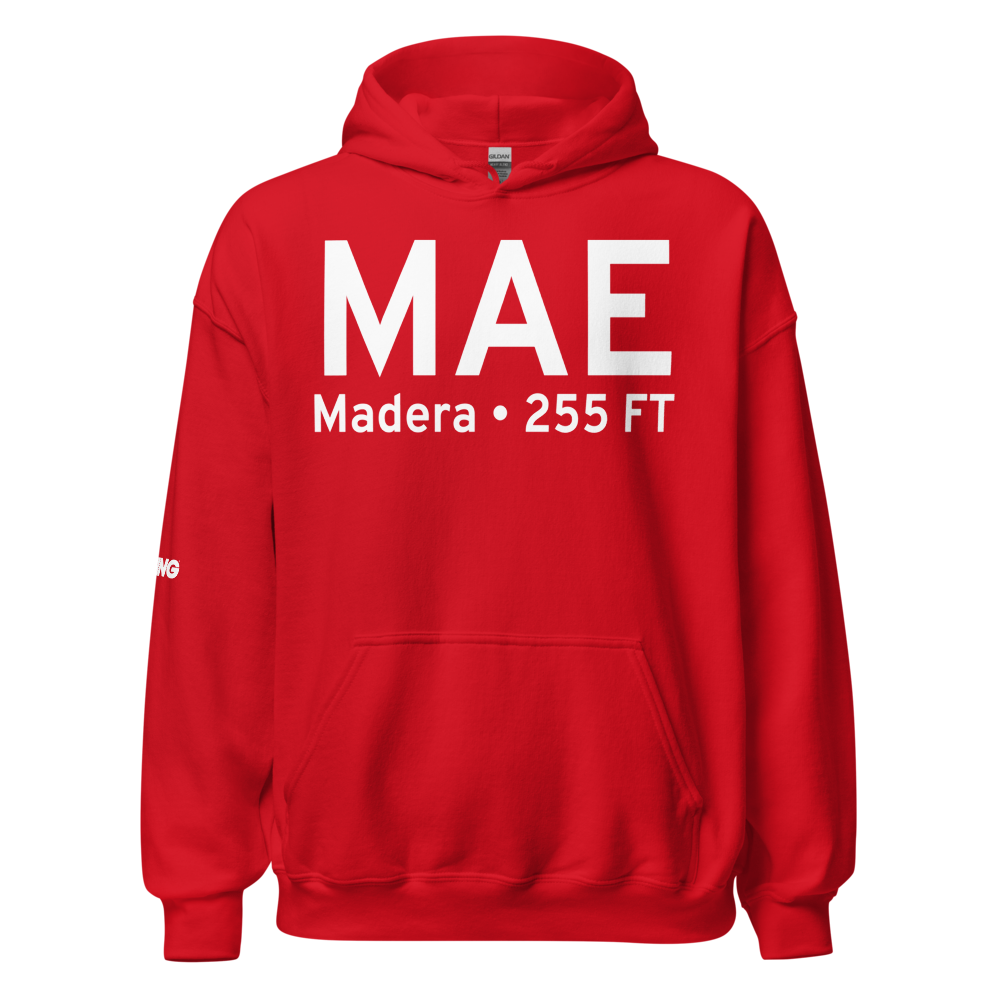 Madera (KMAE) Airport Hoodie Sweatshirt 