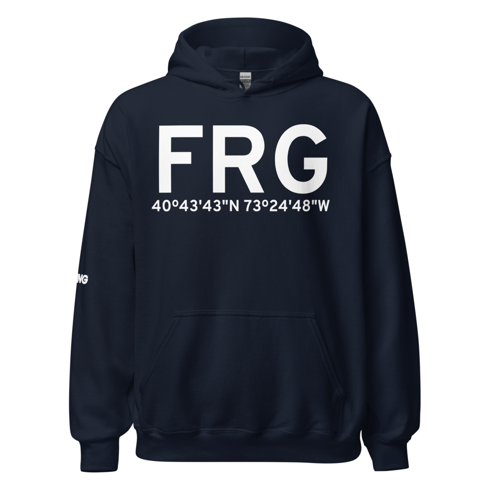 Farmingdale (KFRG) Airport Hoodie Sweatshirt 
