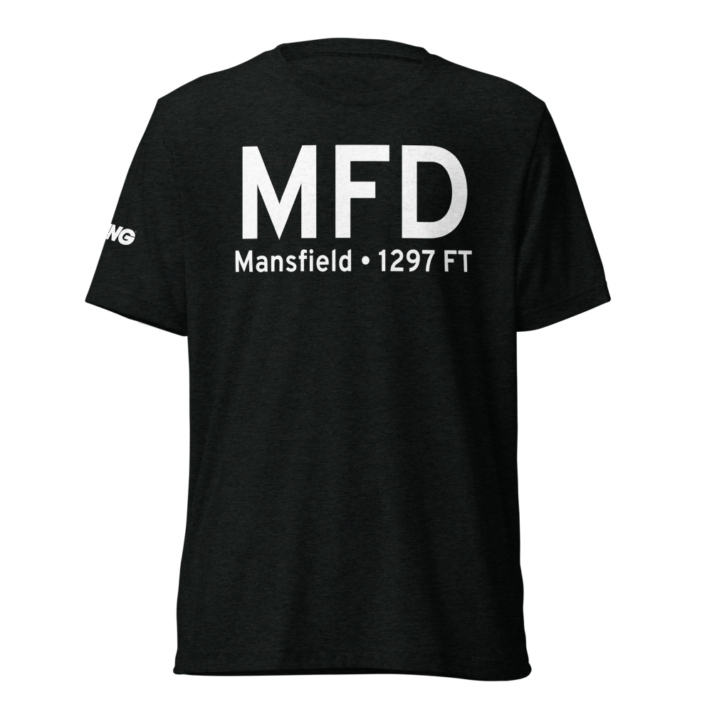 Mansfield (KMFD) Airport Tri-blend T-Shirt 