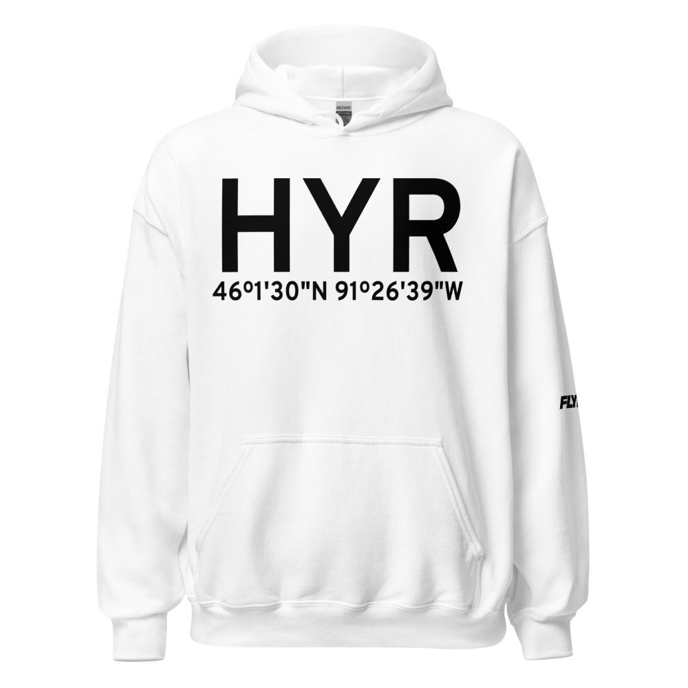 Hayward (KHYR) Airport Hoodie Sweatshirt 