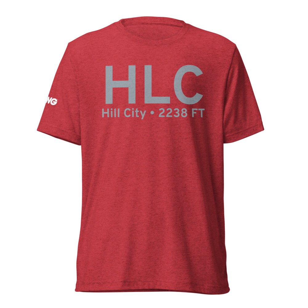 Hill City (KHLC) Airport Tri-blend T-Shirt 