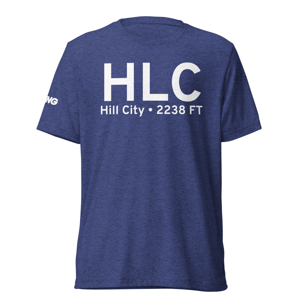 Hill City (KHLC) Airport Tri-blend T-Shirt 