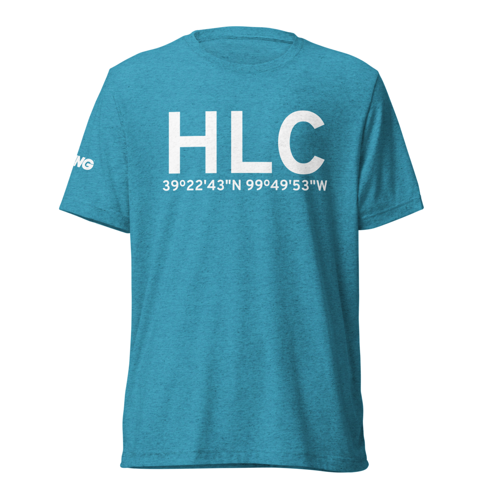 Hill City (KHLC) Airport Tri-blend T-Shirt 
