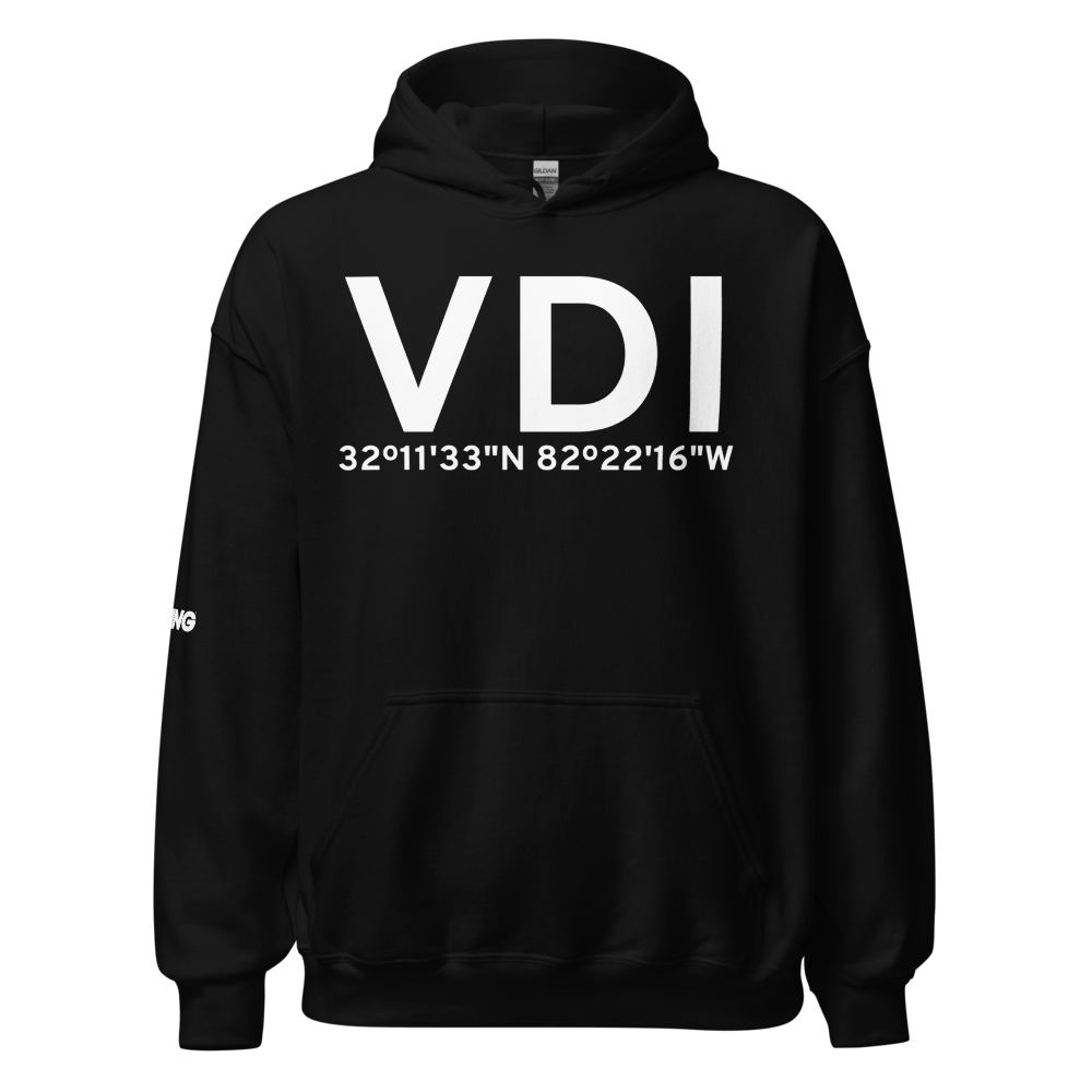 Vidalia (KVDI) Airport Hoodie Sweatshirt 