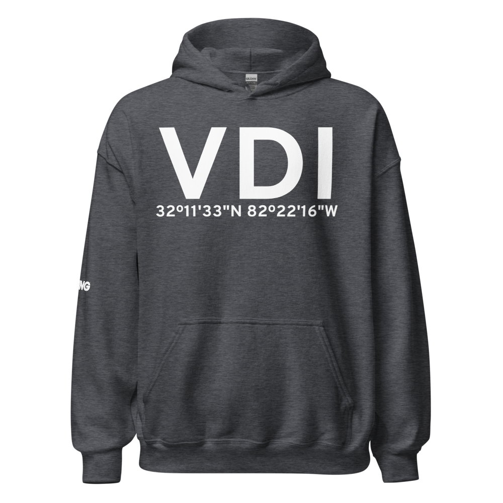 Vidalia (KVDI) Airport Hoodie Sweatshirt 