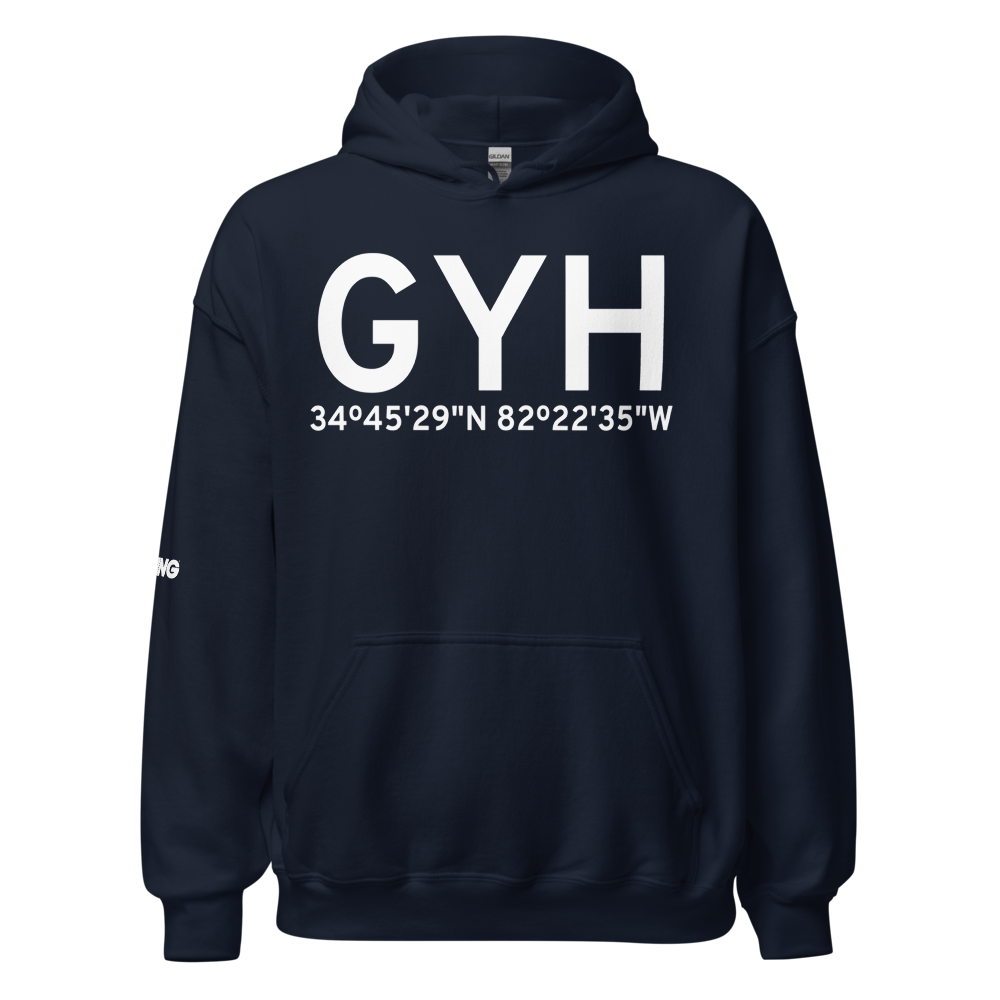 Greenville (KGYH) Airport Hoodie Sweatshirt 