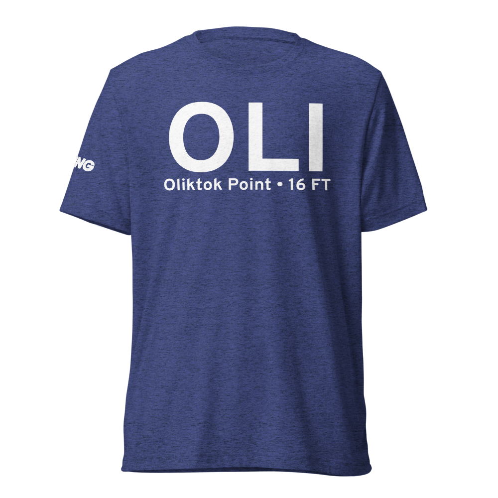 Oliktok Point (OLI) Airport Tri-blend T-Shirt 