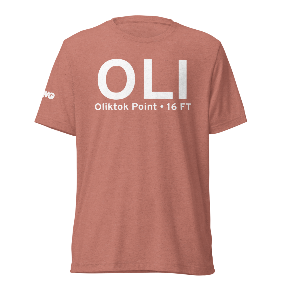 Oliktok Point (OLI) Airport Tri-blend T-Shirt 