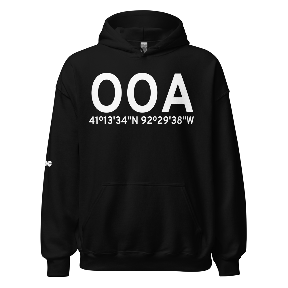 Oskaloosa (KOOA) Airport Hoodie Sweatshirt 