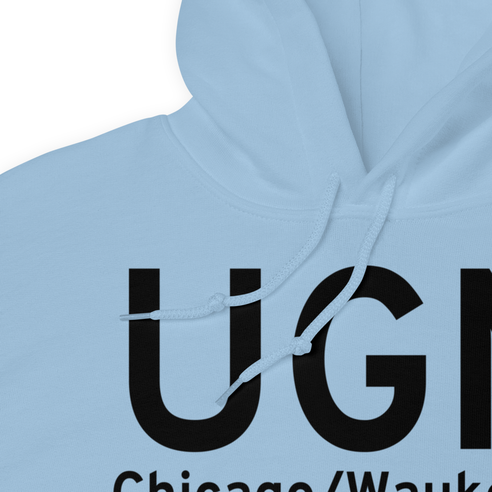 Chicago/Waukegan (KUGN) Airport Hoodie Sweatshirt 