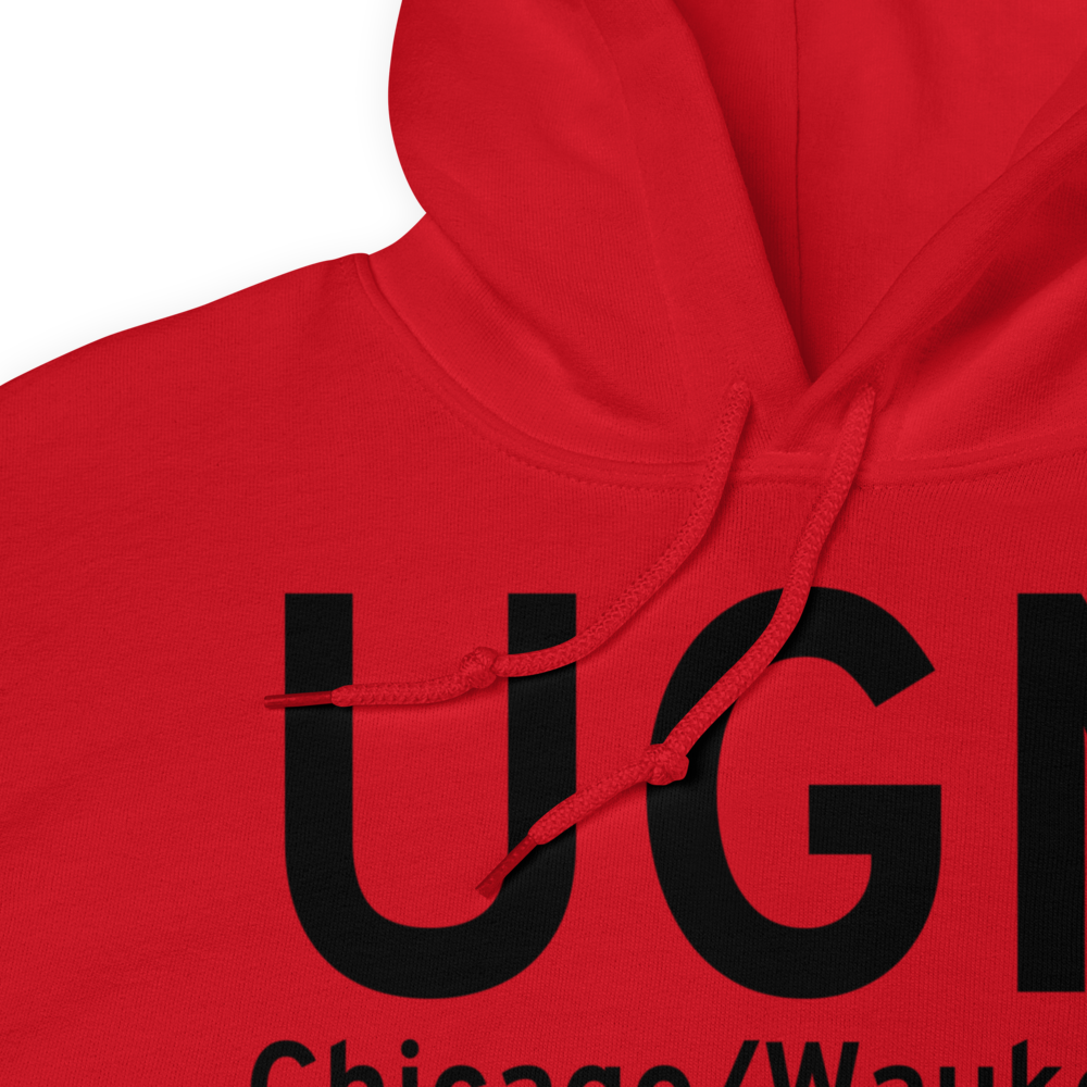 Chicago/Waukegan (KUGN) Airport Hoodie Sweatshirt 