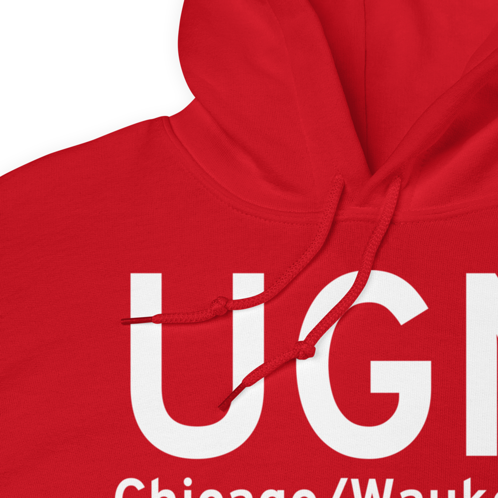 Chicago/Waukegan (KUGN) Airport Hoodie Sweatshirt 