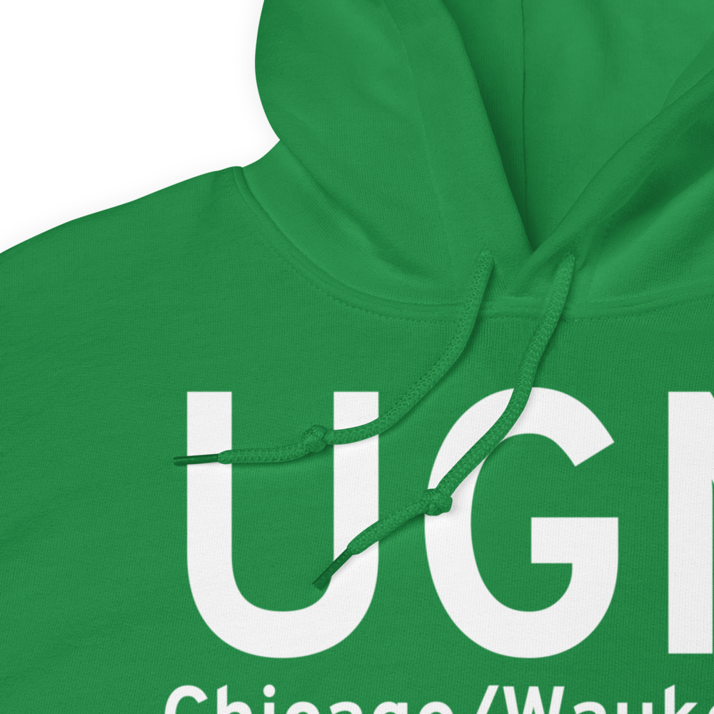 Chicago/Waukegan (KUGN) Airport Hoodie Sweatshirt 