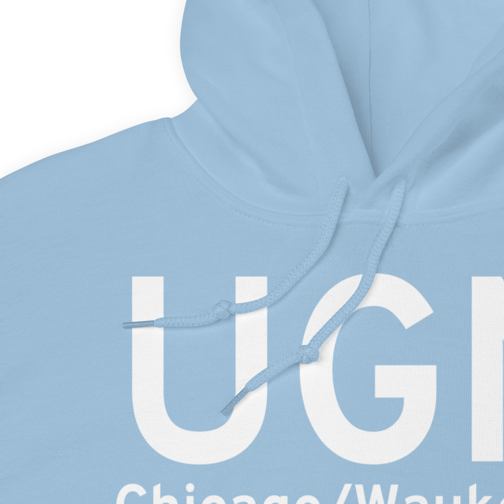 Chicago/Waukegan (KUGN) Airport Hoodie Sweatshirt 