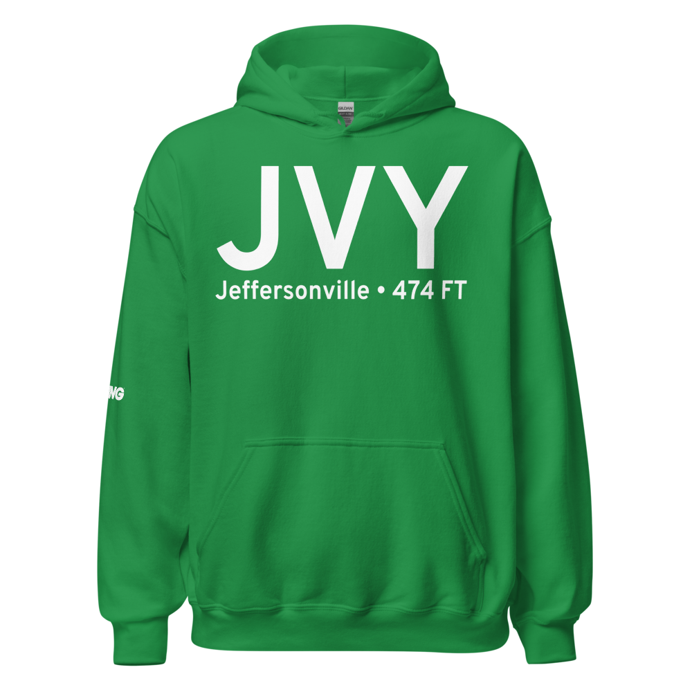 Jeffersonville (KJVY) Airport Hoodie Sweatshirt 