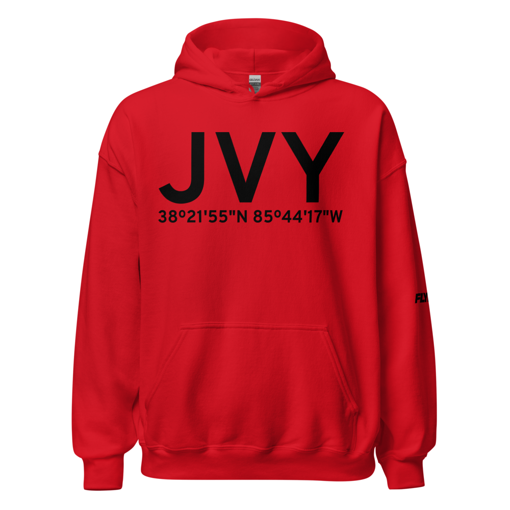 Jeffersonville (KJVY) Airport Hoodie Sweatshirt 