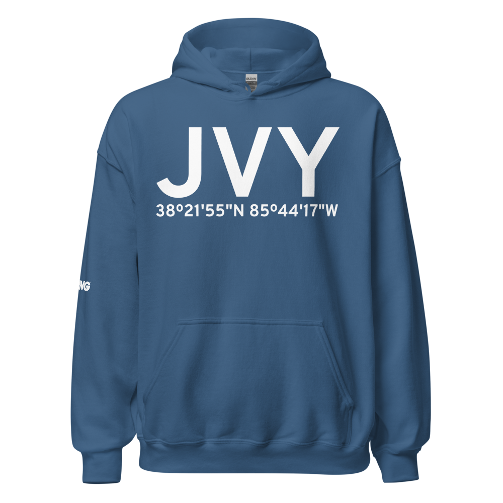Jeffersonville (KJVY) Airport Hoodie Sweatshirt 