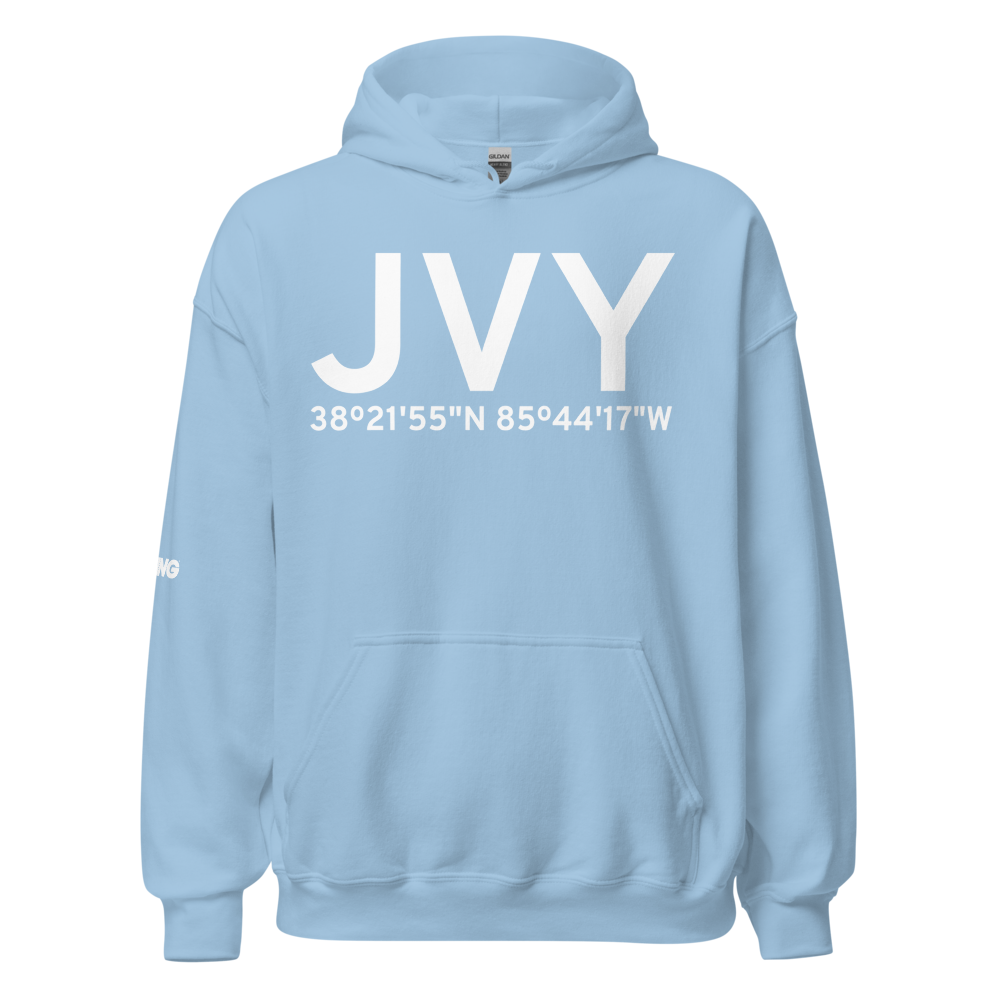 Jeffersonville (KJVY) Airport Hoodie Sweatshirt 