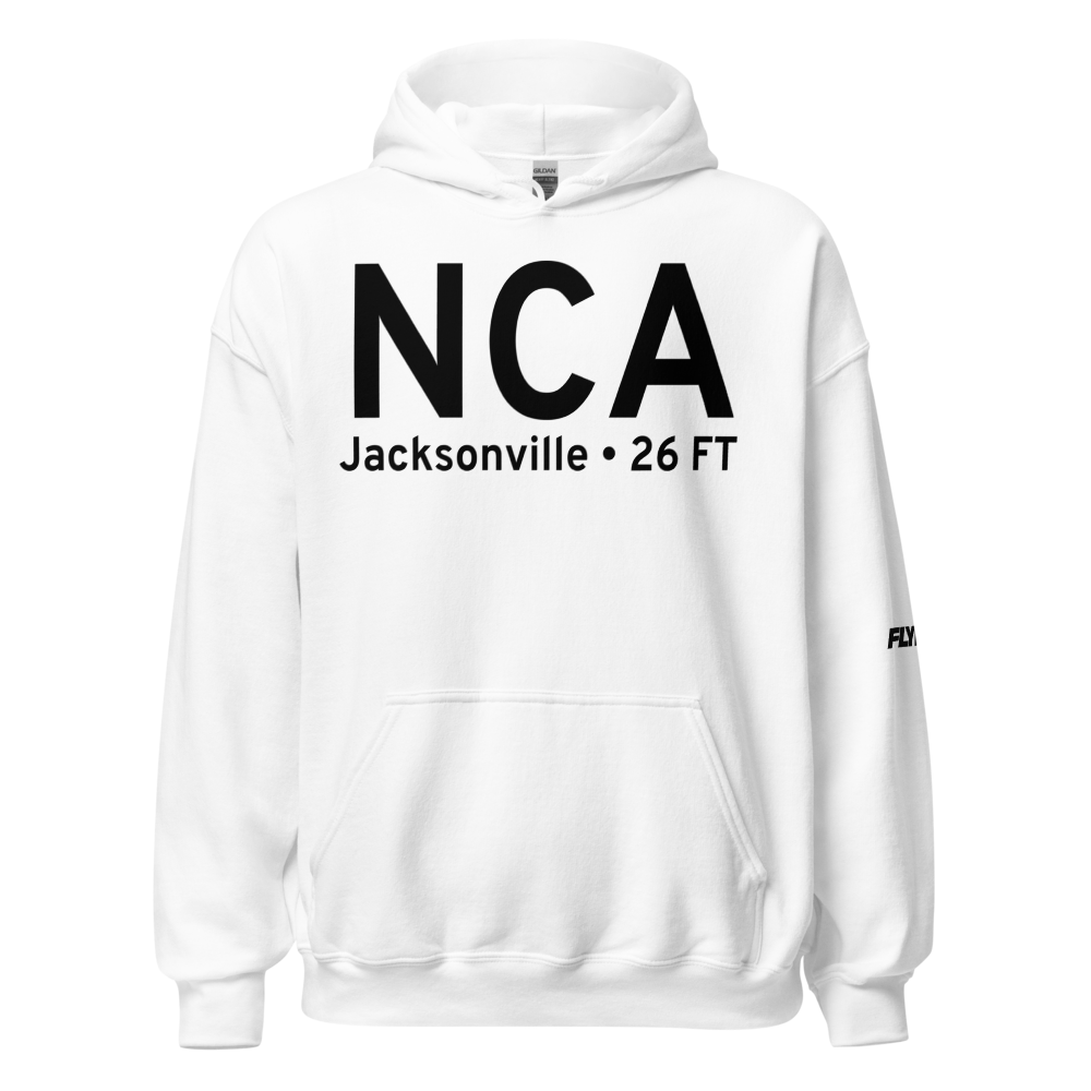 Jacksonville (KNCA) Airport Hoodie Sweatshirt 