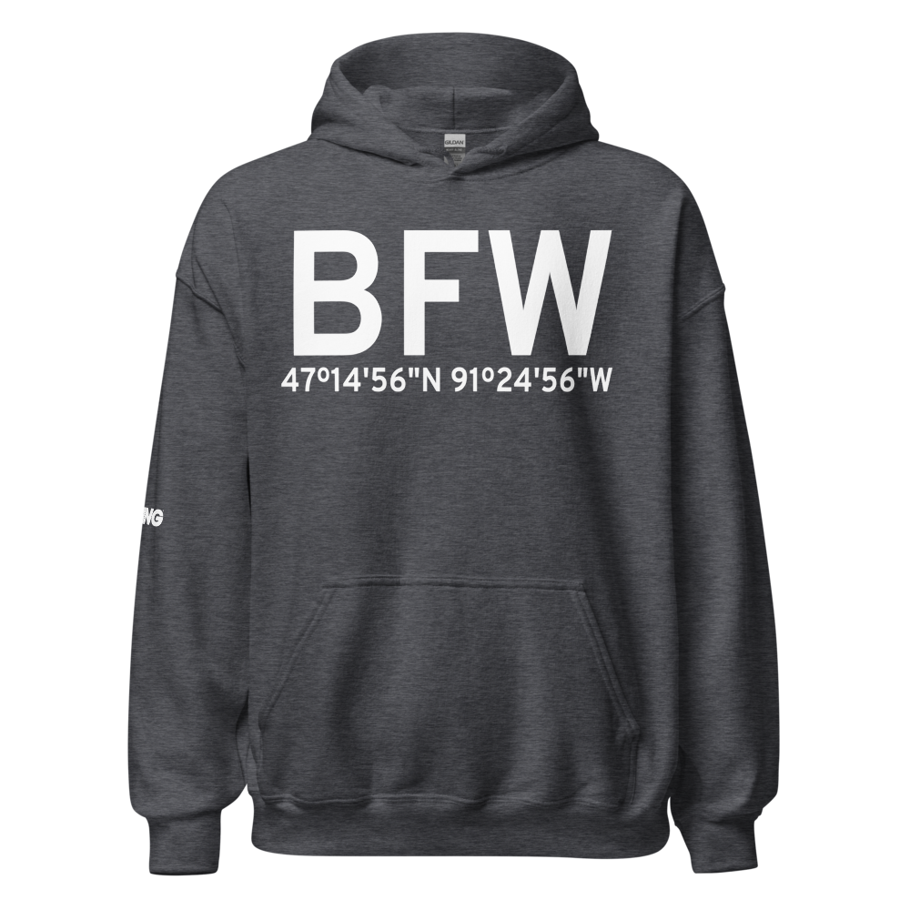 Silver Bay (KBFW) Airport Hoodie Sweatshirt 