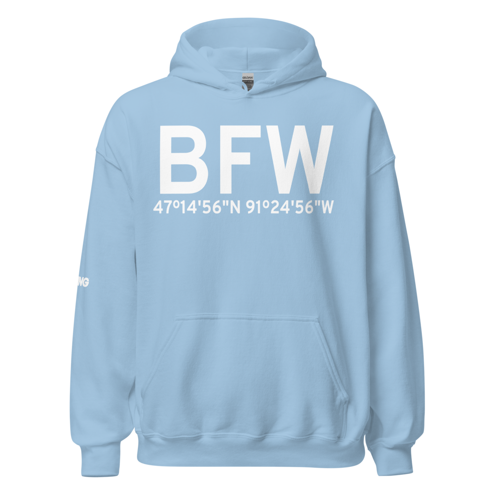Silver Bay (KBFW) Airport Hoodie Sweatshirt 