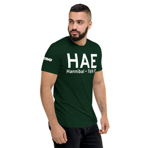 Hannibal (KHAE) Airport Tri-blend T-Shirt