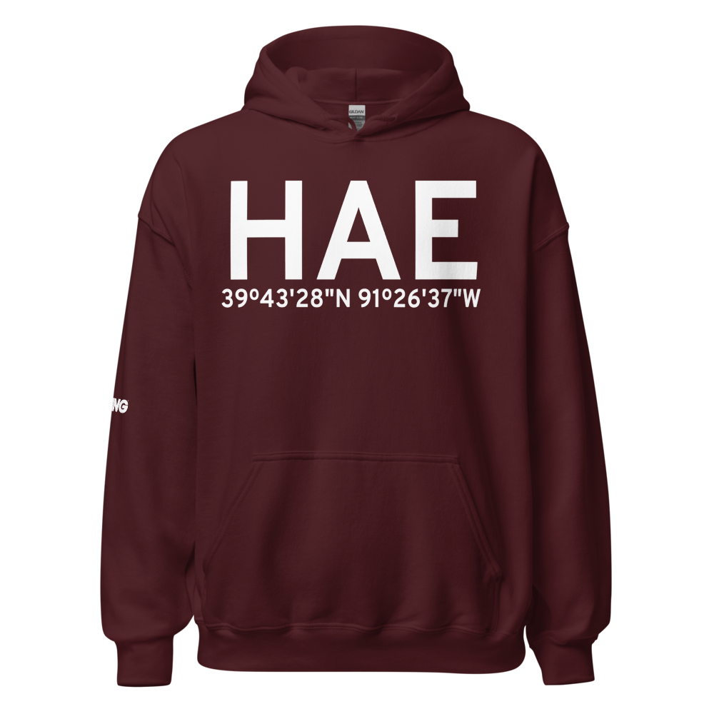 Hannibal (KHAE) Airport Hoodie Sweatshirt 
