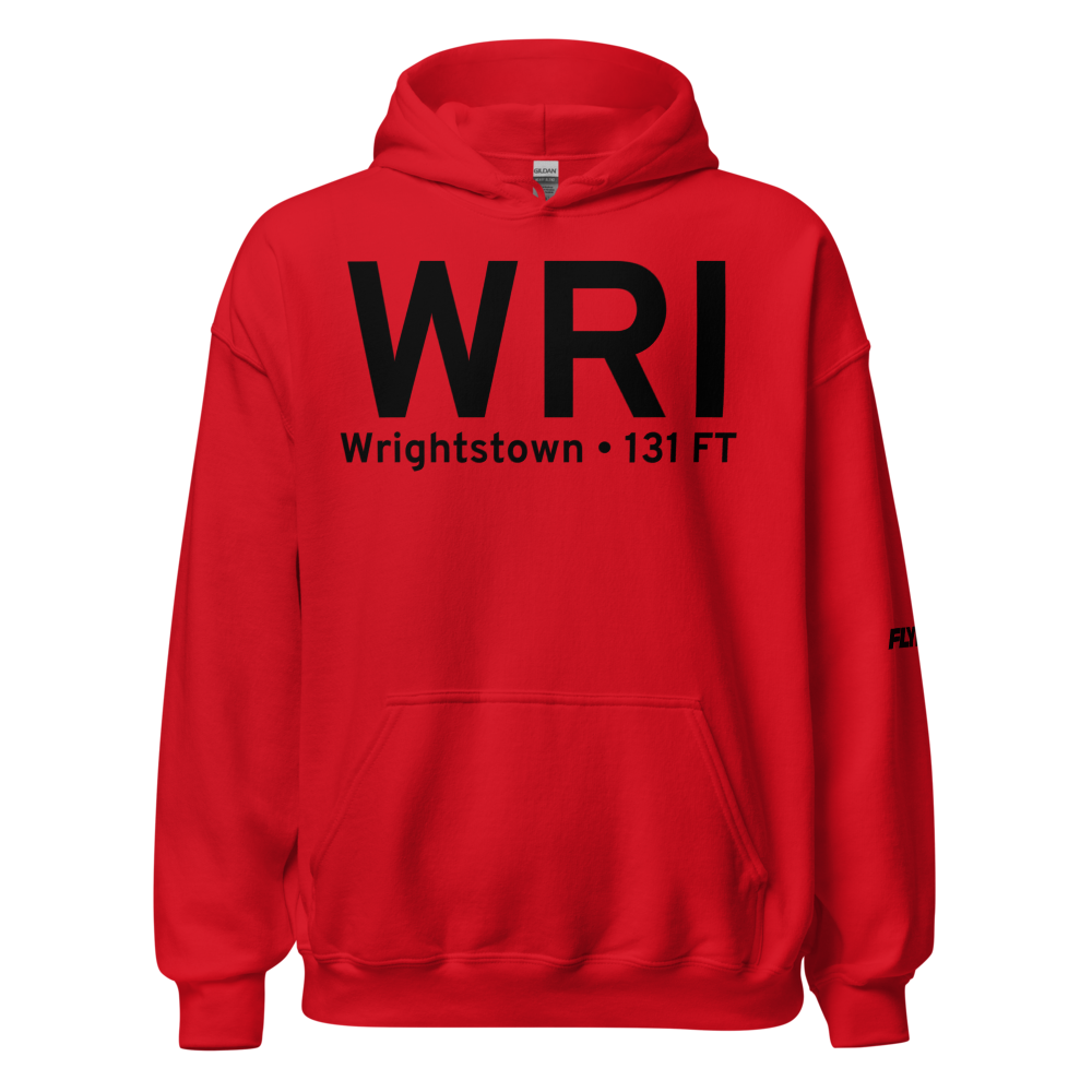 Wrightstown (KWRI) Airport Hoodie Sweatshirt 