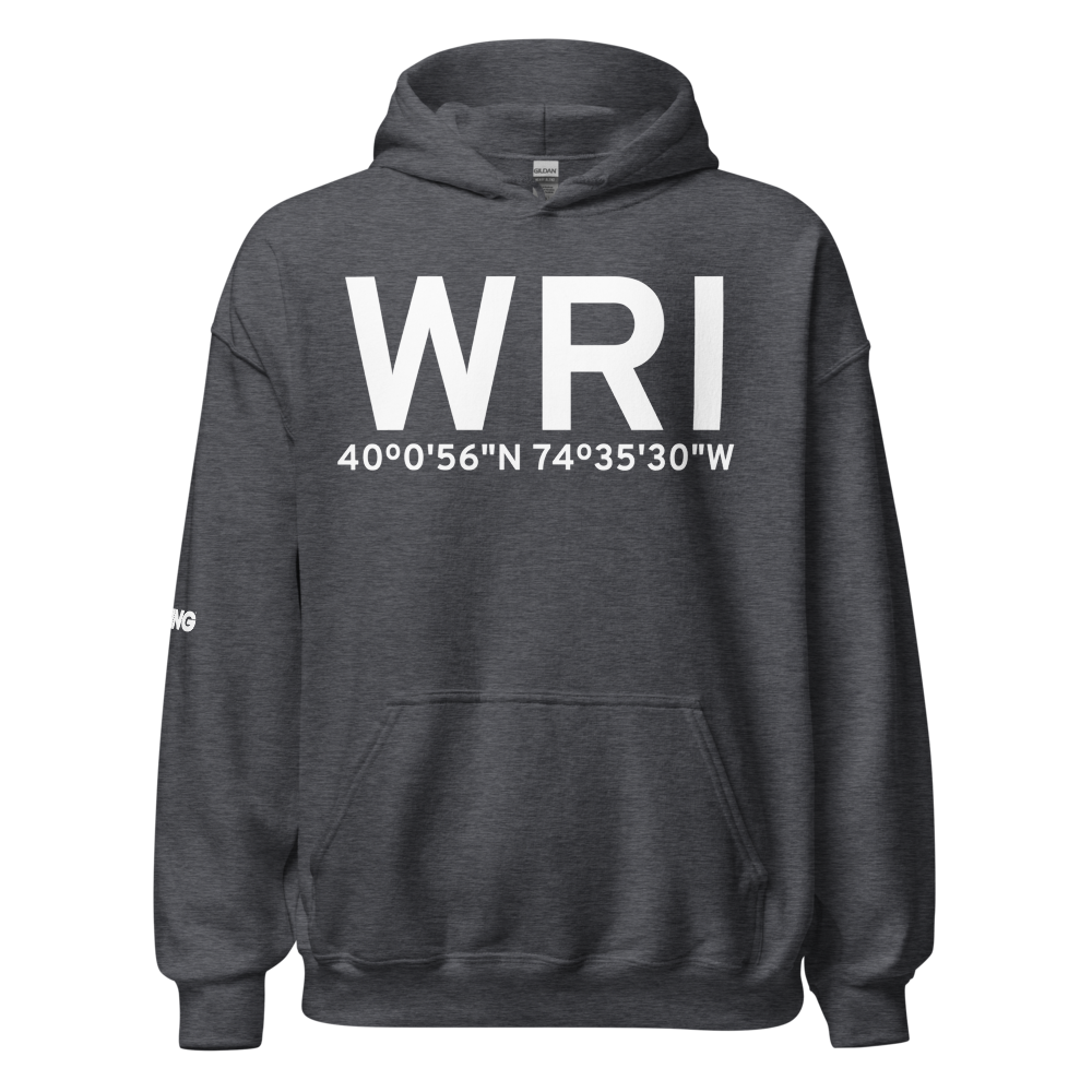 Wrightstown (KWRI) Airport Hoodie Sweatshirt 