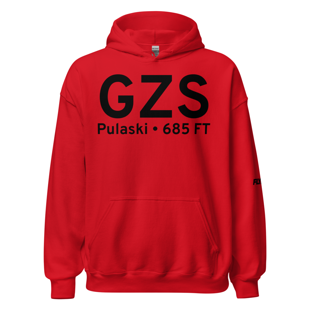 Pulaski (KGZS) Airport Hoodie Sweatshirt 