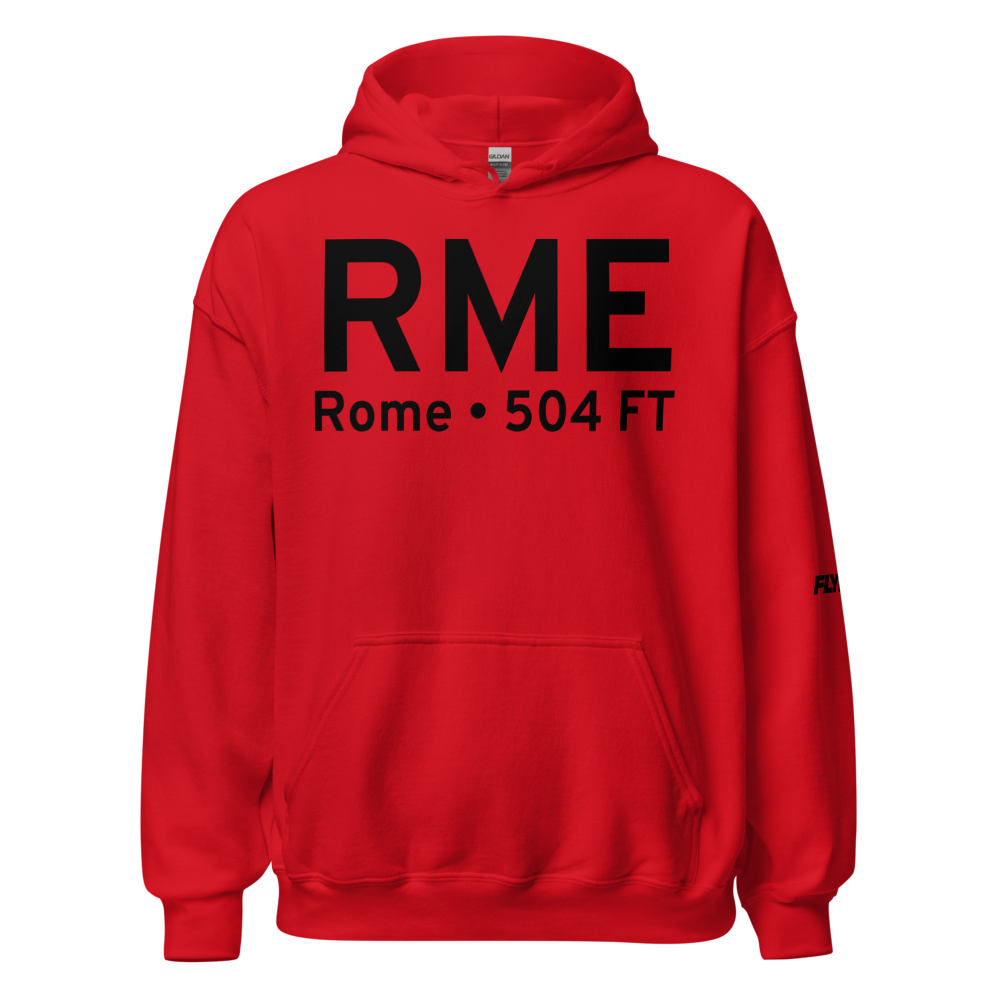 Rome (KRME) Airport Hoodie Sweatshirt 