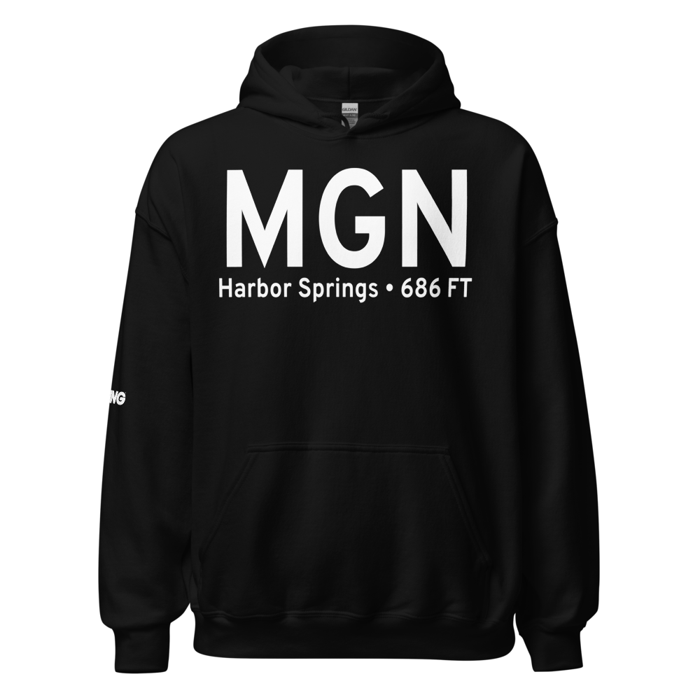 Harbor Springs (KMGN) Airport Hoodie Sweatshirt 
