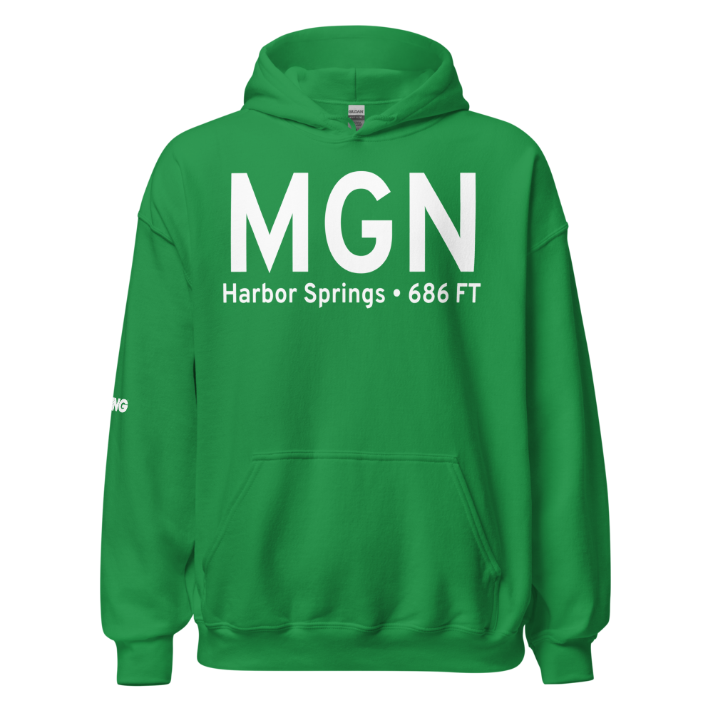 Harbor Springs (KMGN) Airport Hoodie Sweatshirt 