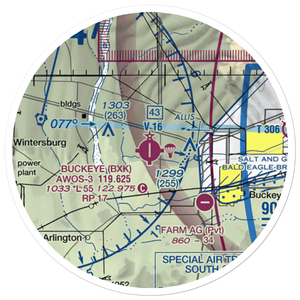 Buckeye Municipal Airport (BXK) VFR Sectional Sticker (20 mile)
