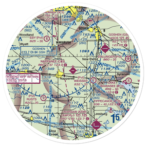 Nappanee Municipal Airport (C03) VFR Sectional Sticker (30 mile)