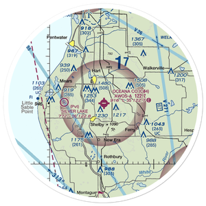 Oceana County Airport (C04) VFR Sectional Sticker (30 mile)