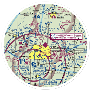 Frasca Field (C16) VFR Sectional Sticker (30 mile)