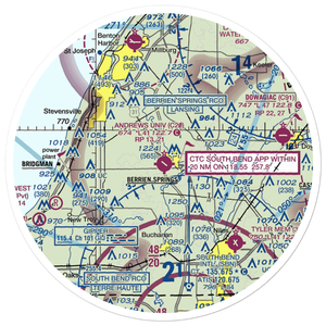 Andrews University Airpark (C20) VFR Sectional Sticker (30 mile)