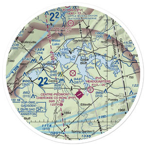 Centre Municipal Airport (C22) VFR Sectional Sticker (30 mile)