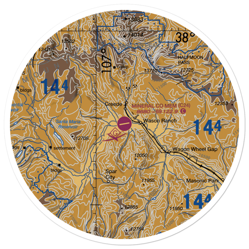 Mineral County Memorial Airport (C24) VFR Sectional Sticker (30 mile) 
