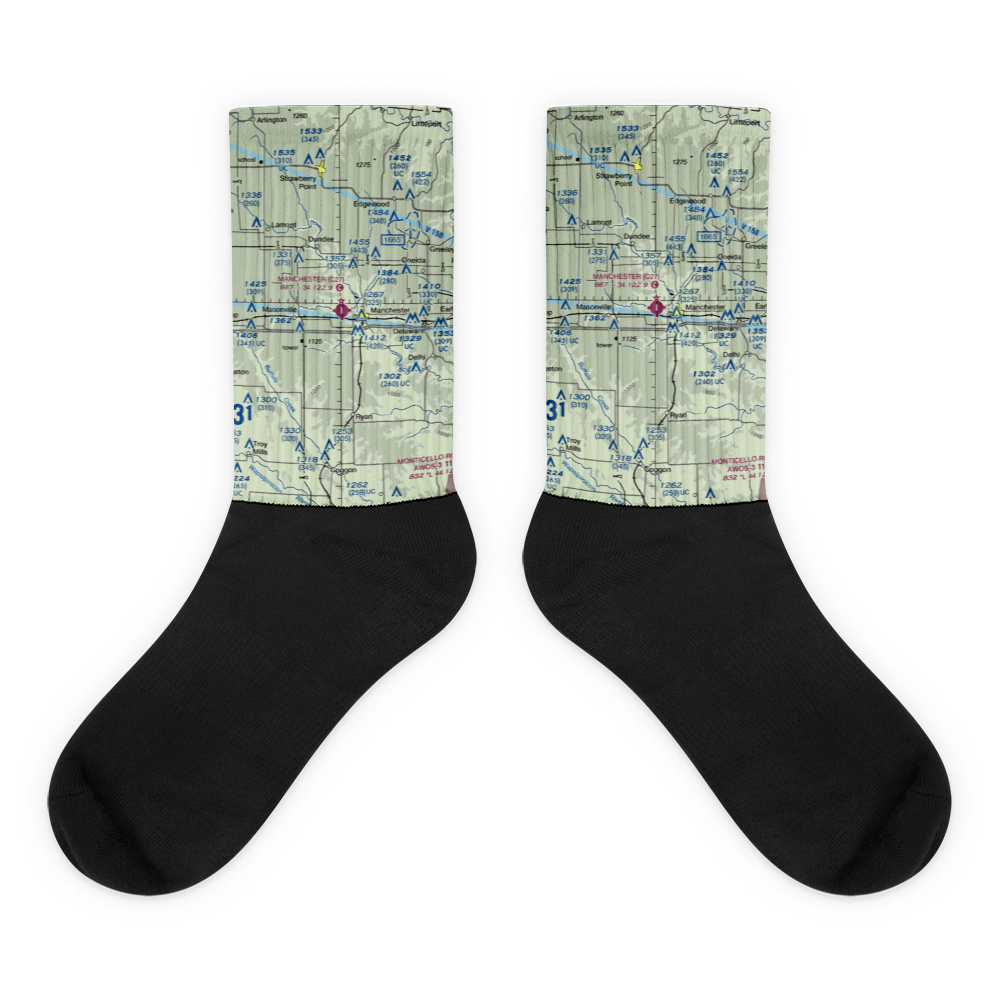 Manchester Municipal Airport (C27) VFR Sectional Socks 