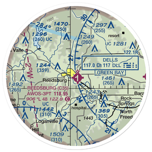 Reedsburg Municipal Airport (C35) VFR Sectional Sticker (20 mile)