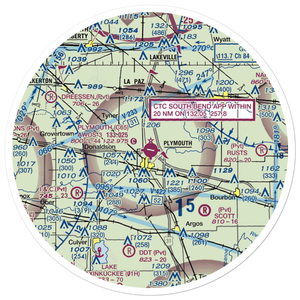 Plymouth Municipal Airport (C65) VFR Sectional Sticker (30 mile)