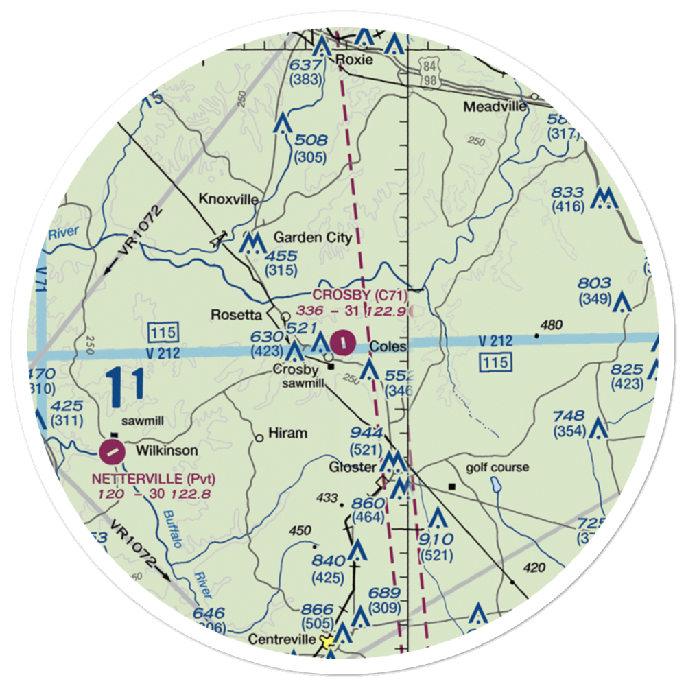 Crosby Municipal Airport (C71) VFR Sectional Sticker (30 mile) 