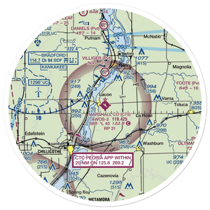 Marshall County Airport (C75) VFR Sectional Sticker (30 mile)