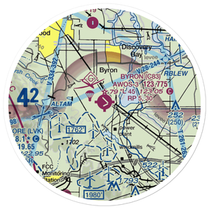 Byron Airport (C83) VFR Sectional Sticker (20 mile)