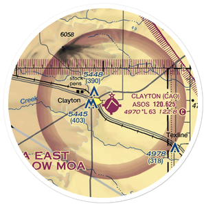 Clayton Municipal Airpark (CAO) VFR Sectional Sticker (20 mile)